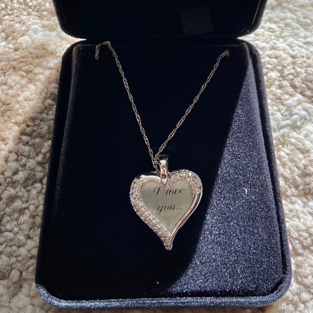 Brushed Heart Necklace